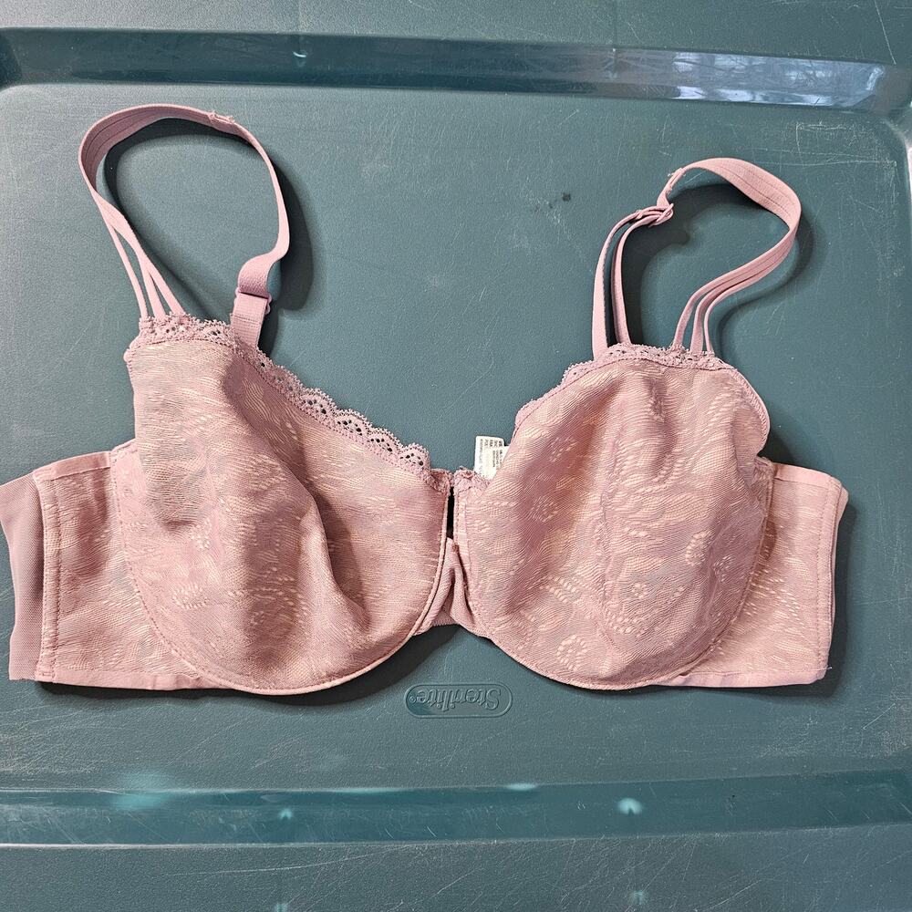 Soma lavender purple lacey lightly lined underwire bra womens size 36D